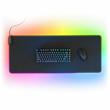 Hyte CNVS Intense Play Mat qRGB čierna / herná podložka pod klávesnicu a myš / 900x370x5 mm