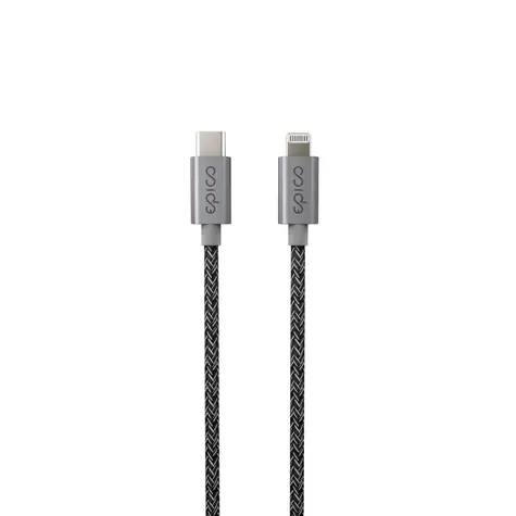 Epico pletený kábel USB-C na Lightning 60W 1.8m - vesmírne šedá