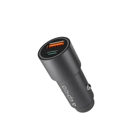 Epico Resolve 38W Dual nabíjačka do auta vesmírne šedá / 1x USB-A & 1x USB-C