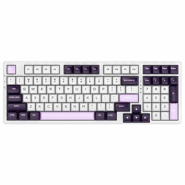 VGN V98 Pro Crystal Wine - Blackcurrant / Bezdrôtová herná klávesnica / mechanická / 2.4GHz + Bluetooth / US Layout