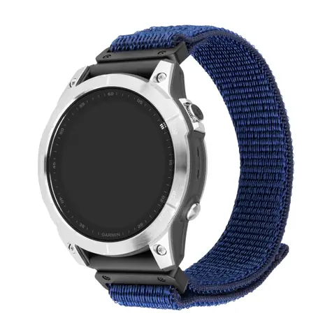 FIXED Nylonový remienok Nylon Sporty Strap pre Garmin QuickFit 22mm tmavomodrý