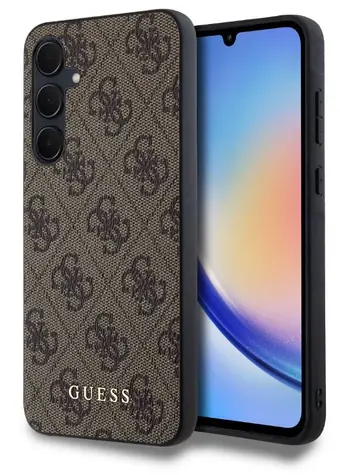Guess 4G Zadný Kryt pre Samsung Galaxy A35 5G hnedá