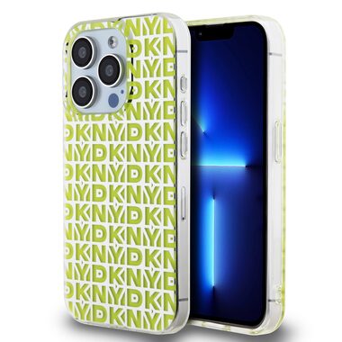 DKNY PC/TPU Repeat Pattern Zadný Kryt pre Apple iPhone 15 Pro Max žltá