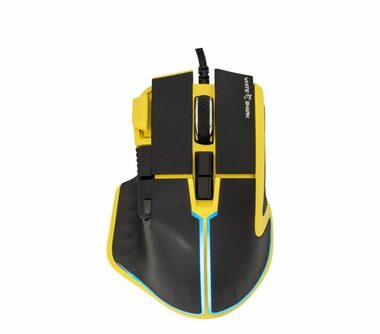 White Shark GM-9006 MARROK žltá / Herná myš / optická / 12000 DPI / 9 tlačidiel / USB / RGB