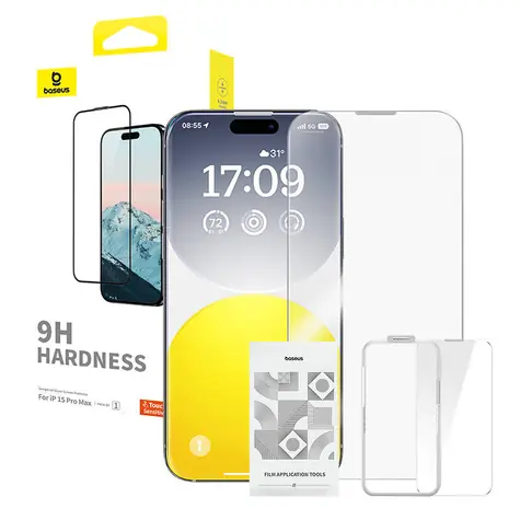 Baseus P60057404203-03 Diamantové tvrdené sklo pre Apple iPhone 15 Pro Max / 0.3mm