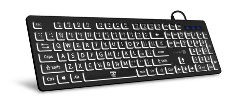 Connect IT FOR HEALTH LargeFont čierna / Klávesnica / membránová / USB-A / CZ/SK layout