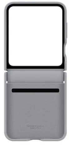 Samsung Ochranný kryt z vegánskej kože pre Samsung Galaxy Z Flip 6 sivá