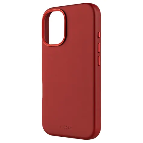 FIXED Kožený zadný kryt MagLeather s podporou MagSafe pre Apple iPhone 16 červený