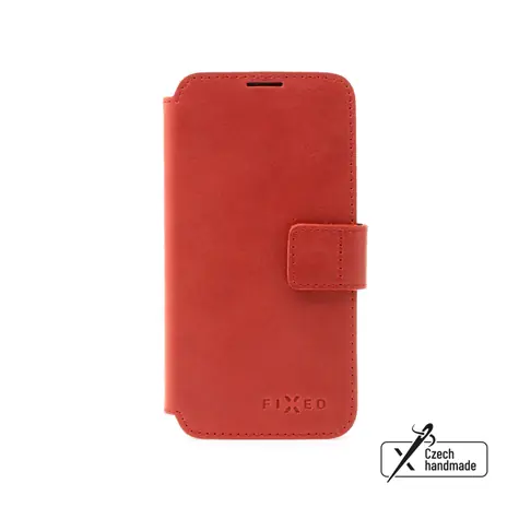 FIXED Kožené puzdro typu kniha ProFit pre Apple iPhone 16 PLUS červené