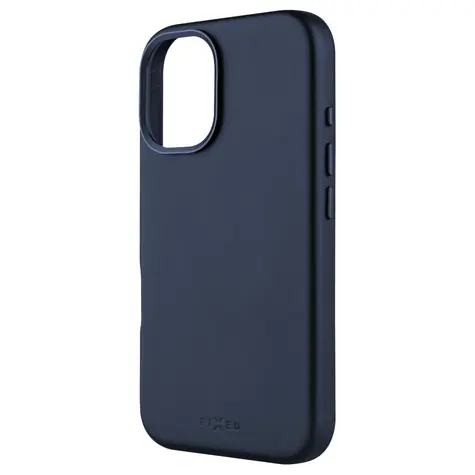 FIXED Kožený zadný kryt MagLeather s podporou MagSafe pre Apple iPhone 16 modrý
