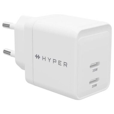 Hyper HyperJuice GaN USB-C nabíjačka 35W biela / 2x USB-C / PD