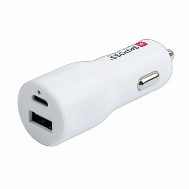 SKROSS USB A+C nabíjací autoadaptér Dual Car Charger / 20W PD