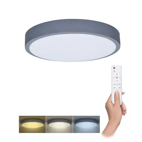 Solight WO8001 LED osvetlenie s diaľkovým ovládačom Grey / 48W / 3360lm / priemer 38cm