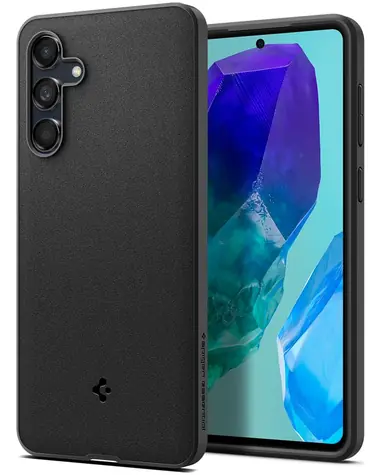Spigen Essential ochranný kryt pre Samsung Galaxy M55 5G čierna