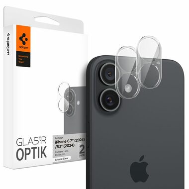 Spigen Glass TR Optik 2 Pack ochranné sklo na fotoaparát pre Apple iPhone 16/16 PLUS / 2ks