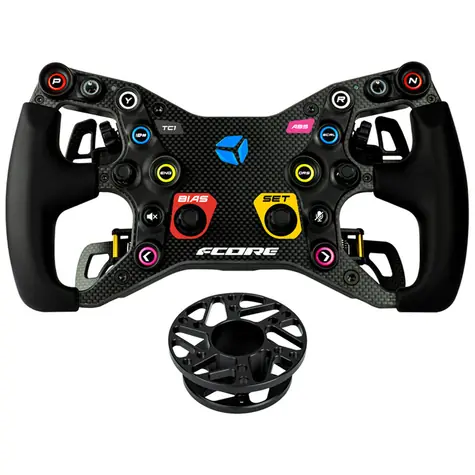 Cube Controls F-CORE / Závodný volant / 4+ pádla / rozbočovač / 12 tlačidiel 