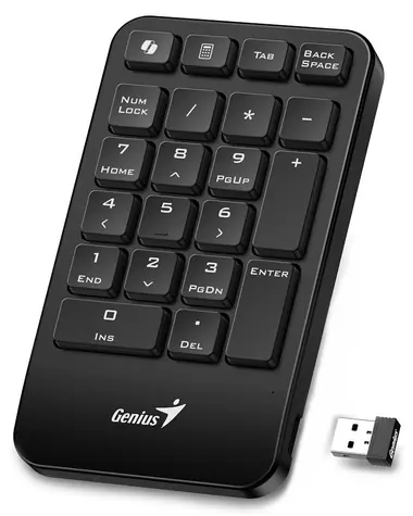 Genius NumPad 1000 čierna / Bezdrôtová numerická klávesnica / membránová / USB 2.4 GHz / Copilot