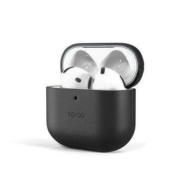 Epico Leather case Ochranné kožené púzdro pre Apple Airpods 4/4 (ANC) čierna