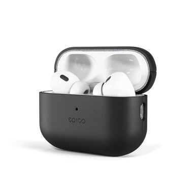 Epico Leather case Ochranné kožené púzdro pre Apple Airpods Pro 2 čierna