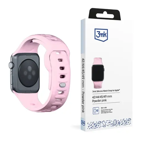 3mk Silicone Watch Strap pre Apple 42/44/45/49 mm Powder Pink