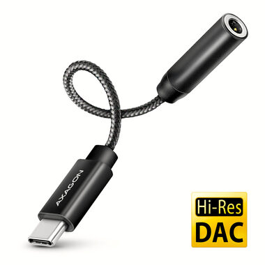 Axagon ADA-HC audio adaptér USB-C (M) - 3.5mm Jack (F) čierna 
