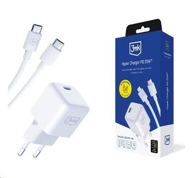 3mk Hyper Charger PD 25W sieťová nabíjačka + kábel USB-C