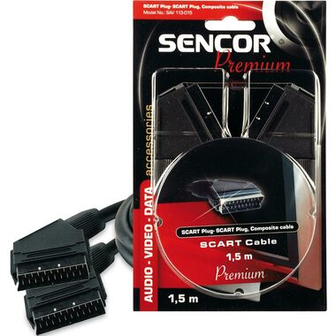 Sencor SAV 113-008 Kábel SCART M-SCART M 21P 0.8 m