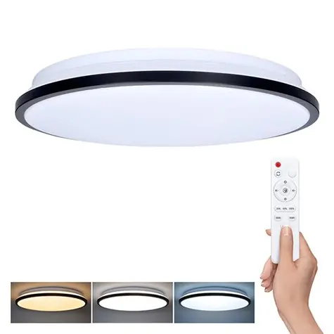 Solight WO8011 LED osvetlenie s diaľkovým ovládačom Jamil / 48W / 3360lm / 40cm / zmena chromatičnosti