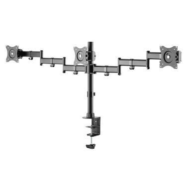 Digitus univerzálny držiak pre tri monitory so svorkovým príslušenstvom do 27" / nosnosť 3x 8kg 