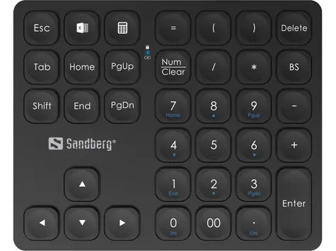 Sandberg Bezdrôtová numerická klávesnica Pre čierna