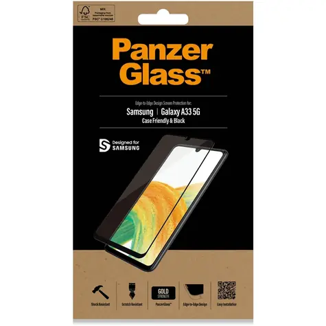 PanzerGlass Tvrdené sklo Case Friendly pre Samsung Galaxy A33 5G čierna
