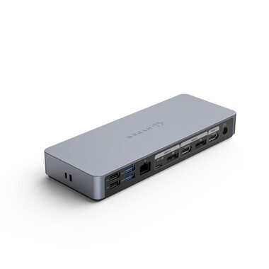 Hyper® HyperDrive USB-C Dokovacia stanica 14v1 strieborná / 2xHDMI 4K60Hz / 1xGigabit / 1x3.5mm / 2xDP / 5xUSB / 2xUSB-C 