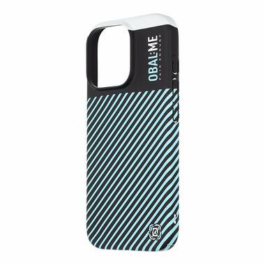 OBAL:ME Flossy Stripes Kryt pre Apple iPhone 16 Pre čierna/svetlo modrá