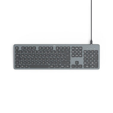 HAMA CK-400 čierna / Kancelárska klávesnica / podsvietená / USB-A/C / CZ/SK Layout