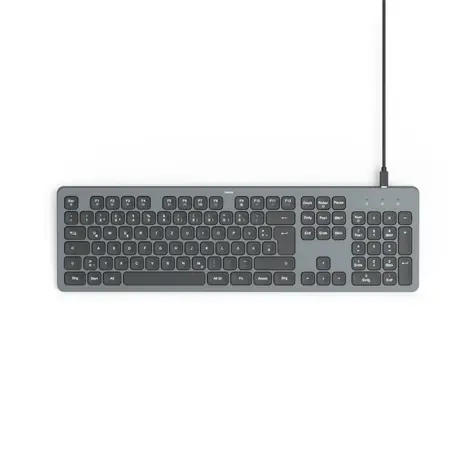 HAMA CK-400 čierna / Kancelárska klávesnica / podsvietená / USB-A/C / CZ/SK Layout