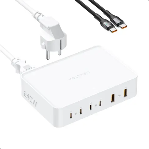 VOLTME Revo 240 PD3.1 4C2A 240W biela / GaN / 240W / 4X USB-C / 2x USB-A