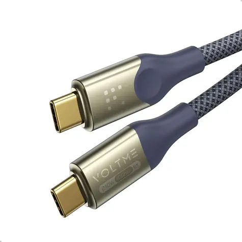 VOLTME Powerlink Utron Series CTC Kábel USB-C(M) 5A/240W 1.2m modrá / 2x USB-C(M)