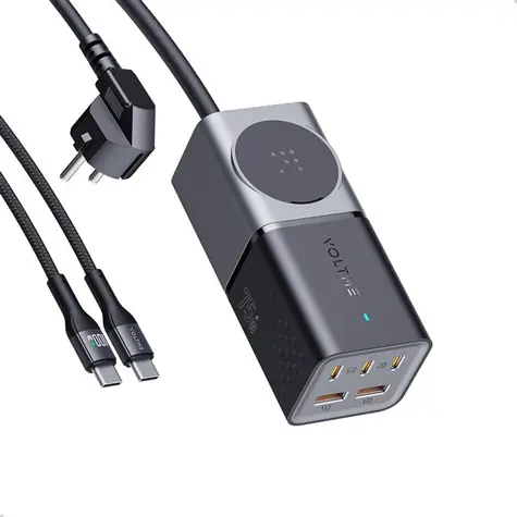 VOLTME VITO Go EzTravel Desktop Charger 75W čierna / 2x USB-A / 3x USB-C