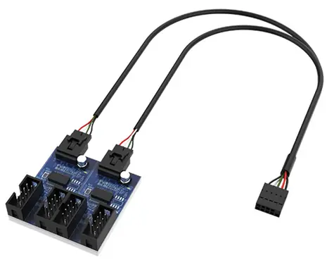 Akasa USB 2.0 interný HUB 1-4 / HUB pre USB 