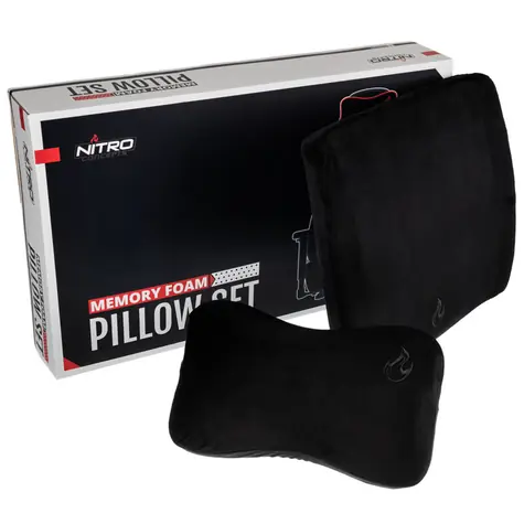Nitro Concepts Sada vankúšov z pamäťovej peny čierna / pre stoličky Nitro Nitro Concepts 