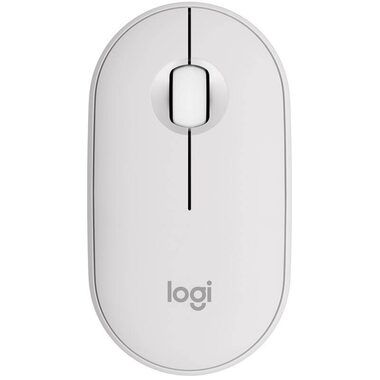 Logitech Pebble Mouse M350S biela / bezdrôtová optická myš / 3 tlačidlá / 4000dpi