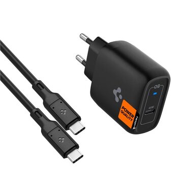 Spigen ArcStation Pro GaN 45W čierna / Nabíjačka / 1x USB-C / Kábel USB-C/USB-C