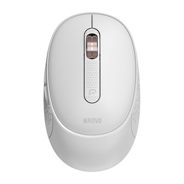 Marvo WM111 SW biela / bezdrôtová optická myš / 1600 DPI / 6 tlačidiel / USB 2.4GHz / Bluetooth 