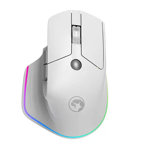 Marvo G803 biela / Ergonomická bezdrôtová myš / optická / 4000 DPI / 6 tlačidiel / USB 2.4GHz / Bluetooth
