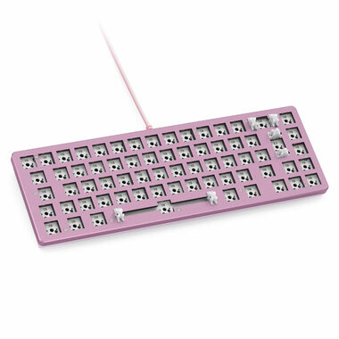 Glorious GMMK 2 Compact barebone ISO ružová / herná 65% TKL / bez spínačov / USB-C / ISO layout / RGB / 1.8m