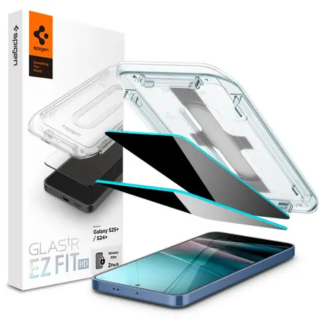 Spigen Glass TR EZ Fit HD (Privacy) ochranné tvrdené sklo pre Samsung Galaxy S25+/S24+ 2ks