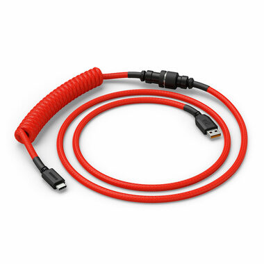 Glorious GMMK USB-C/USB-A krútený kábel 1.4m červená / pre klávesnice Glorious / 1x USB-C(M) / 1x USB-A(M)