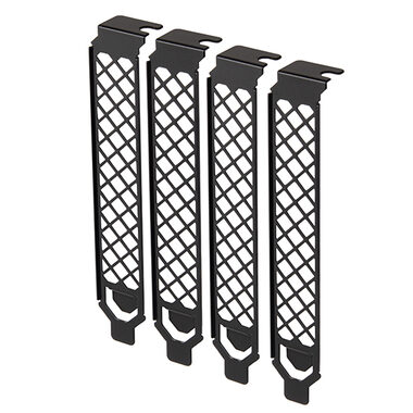 Silverstone SST-Aeroslots-2B čierna / ventilovaný kryt pre slot PCIe / 4ks