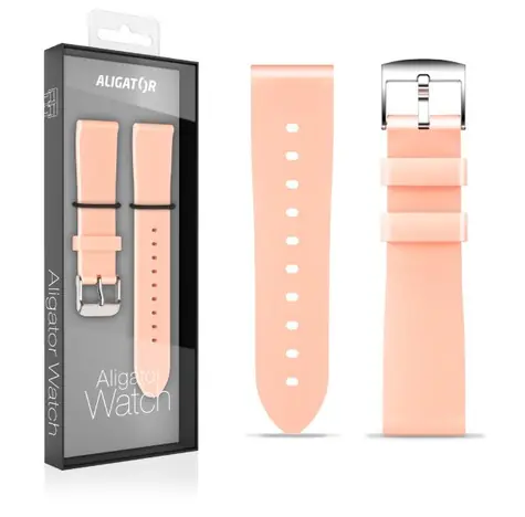 Aligator Remienok silikónový 18mm / marhuľový