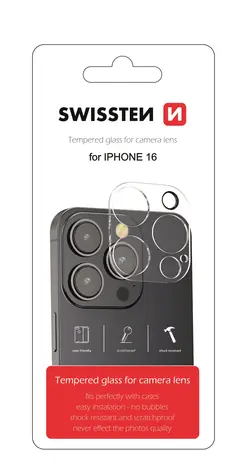 Swissten Ochranné temperované sklo šošovky fotoaparátu pre Apple iPhone 16
